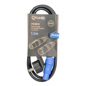 QFLASH PCON15 POWERCON SCHUKO POWER CABLE 1.5M
