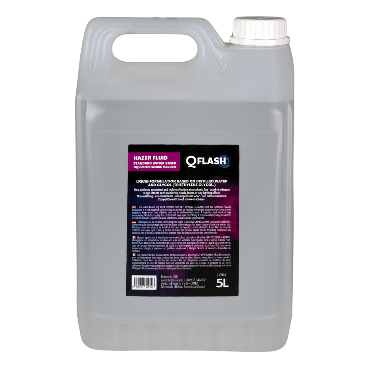 QFlash Smoke Liquid Hazer Water 5 liters - Imagen 2